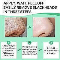 Vista 5 de Blackhead Remover Peel Off Mask for Nose & Face - Blackhead Removal Kit with 100pcs Strips, Puntos Negros, 1.7oz
