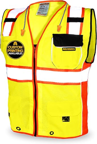 KwikSafety - Charlotte, NC - CLASSIC & SUPREME Safety Vest [Jumbo Pocket] Class 2 Work PPE ANSI Tested OSHA Compliant