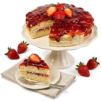 ANDY ANAND CHOCOLATIER Sugar Free Strawberry Cake 2 lbs - Gourmet, Freshly Made, All-Natural Ingredients, No Preservatives, Diabetic-Friendly Gift Boxed Dessert