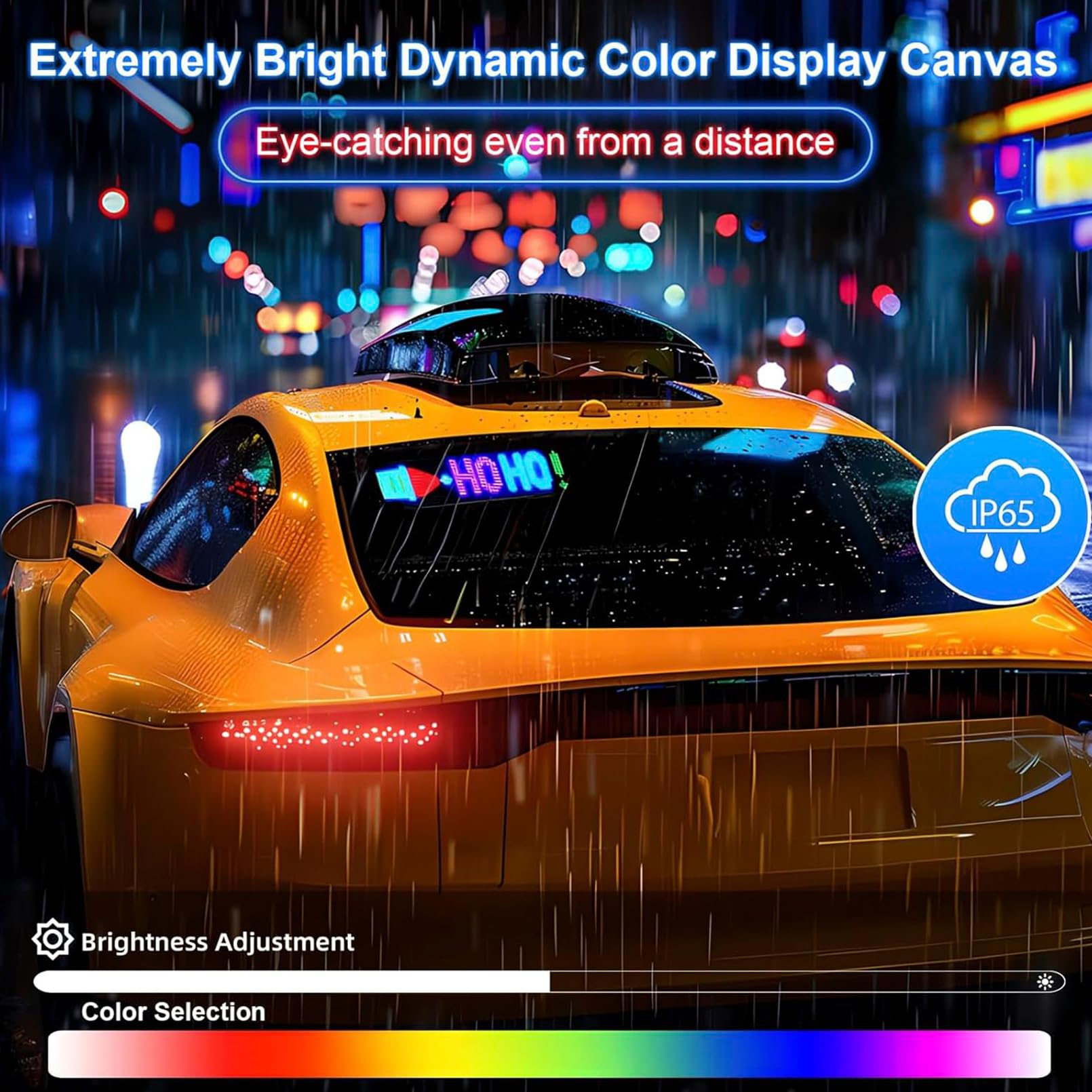 LED-Augen für LKW Und Auto, Bunte Augen, Teufelsaugen, Großes Programmierbares Flex-LED-Display für Autos, Dynamische Led, Intelligentes DIY-Auto, Dynamischer LED-Flex-Bildschirm für Jedes Auto