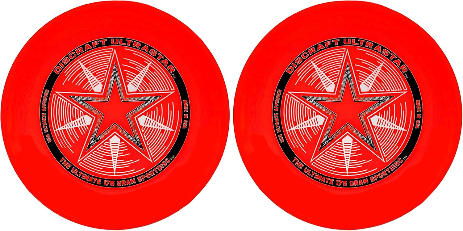 Discraft 175 Gram Ultra Star Sport Disc - 2 Pack (Red & Red)