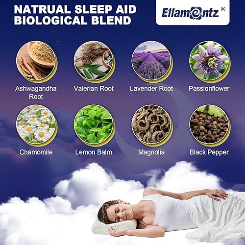 Miniatura 3 de Gomitas de ayuda para dormir sin melatonina para adultos, gomitas para dormir sin azúcar sin melatonina, gomitas naturales calmadas con glicinato de