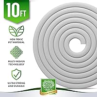 Vista 5 de Small Pet Select Funda de cable resistente, color blanco, de 10 pies, protector de cable eléctrico y cable ultra duradero para conejos, perros