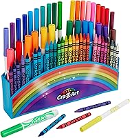 Vista 4 de Cra-Z-Art Estuche de arte increíble de 64 piezas con colores vibrantes, crayones y marcadores de punta fina y súper punta ideal para niños a partir