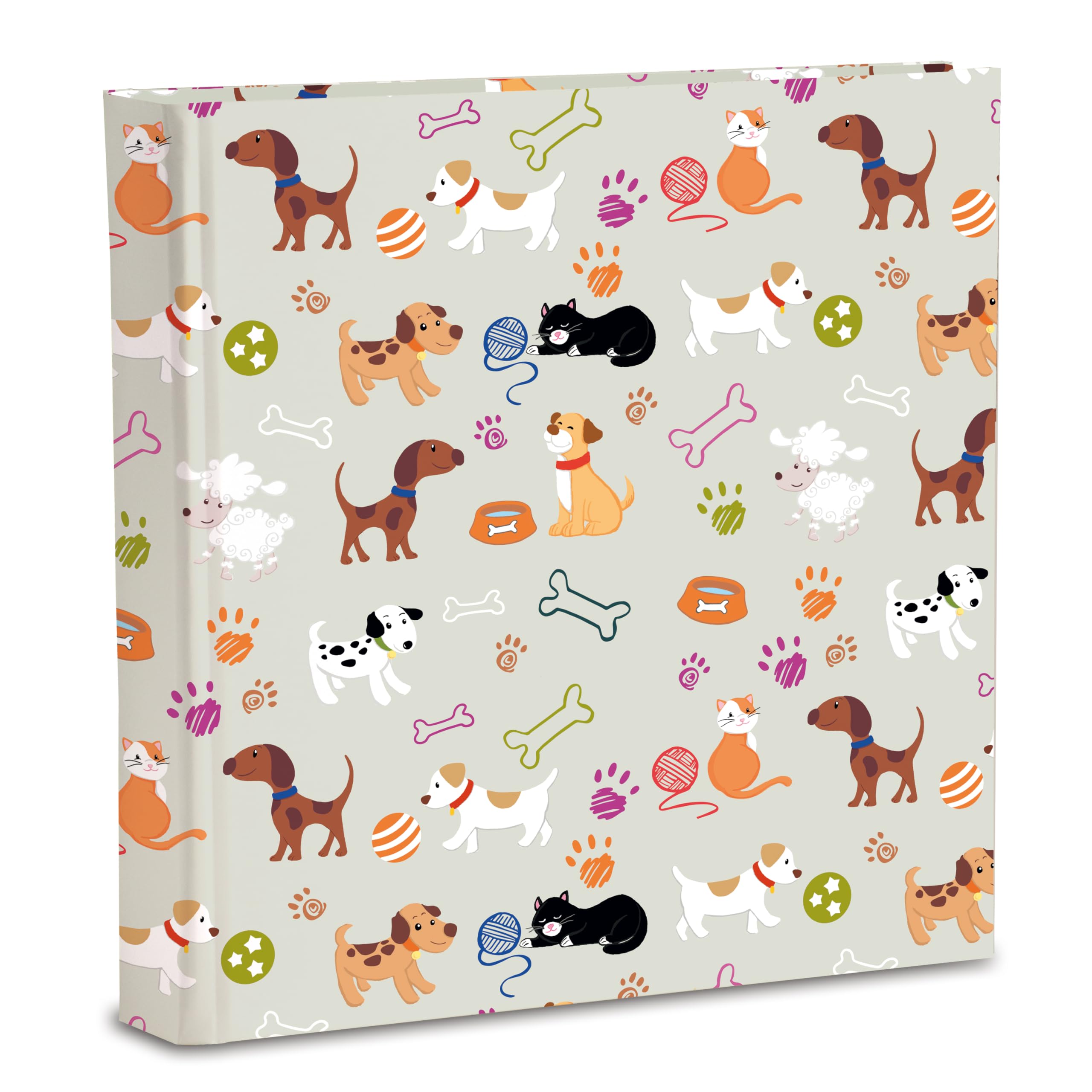 Photo Album 31x31/40fg (80 Pages) in Cardboard Interspersed with Tissue Paper, Beige
