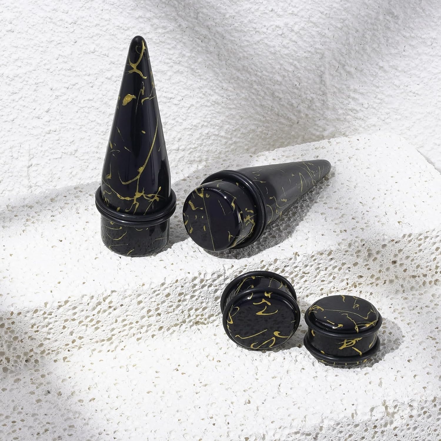 Oyaface 24PC Big Gauges Kit Ear Stretching 00G-20mm Acrylic Taper Plug Tunnels Piercing Kits