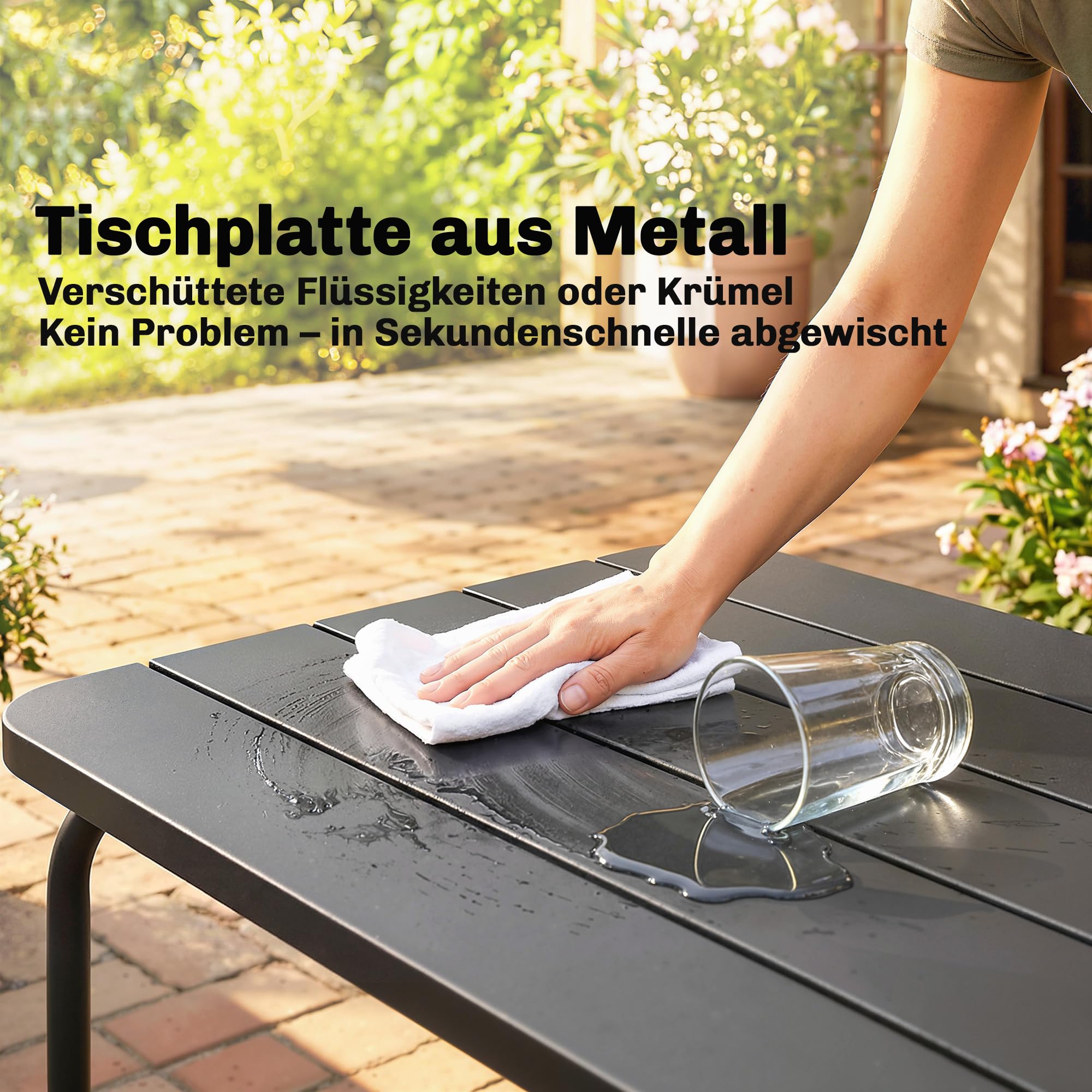 Outsunny Gartenmöbel Set 4-teilig Polyrattan Lounge-Set Zweisitzer Khaki | 2 Sessel, Couchtisch, Abnehmbare Kissen mit Bindebändern, Stahlrahmen, Balkonmöbel für 4 Personen