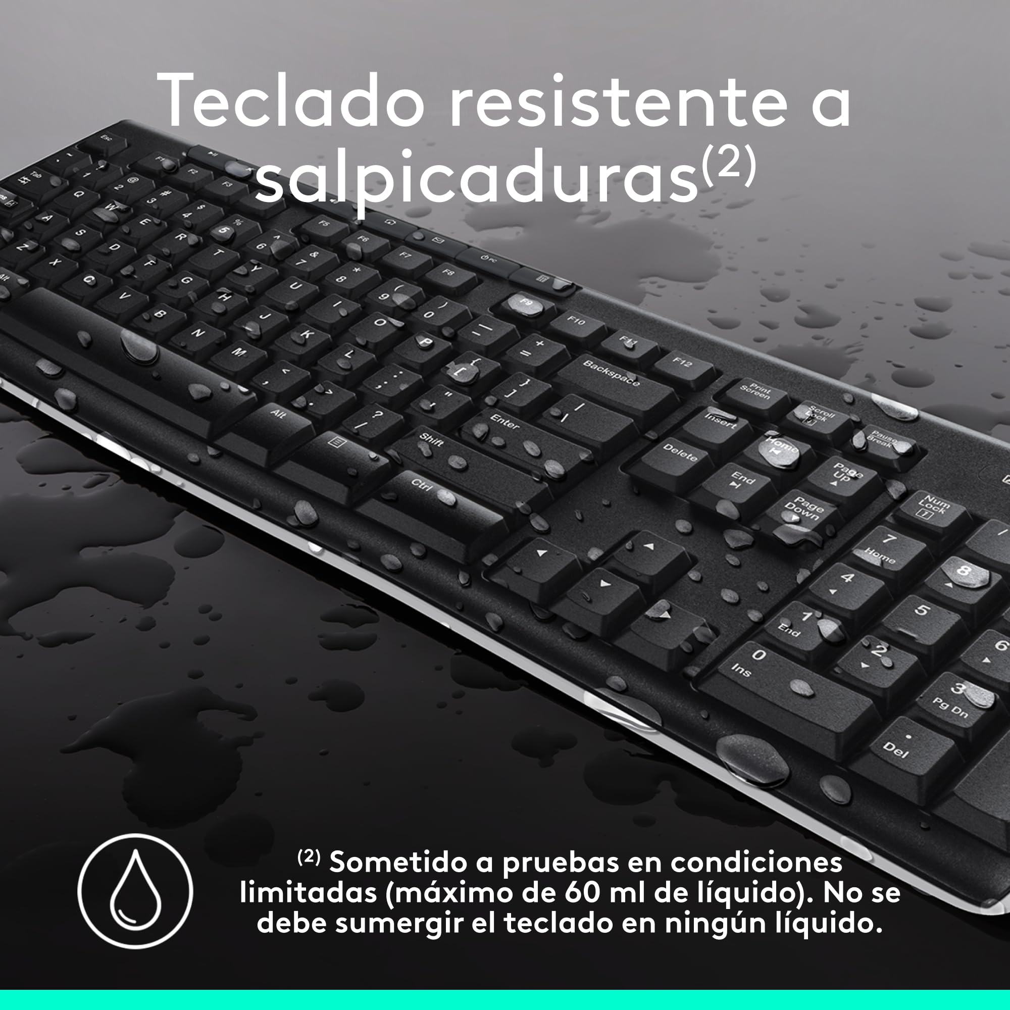 Logitech MK270 Combo Teclado y Ratón Inalámbrico para Windows, 2,4GHz Inalámbrico, Ratón Compacto, 8 Teclas Multimedia y de Acceso Directo, 2 años de batería, PC, PC Portátil, QWERTY Español - Negro