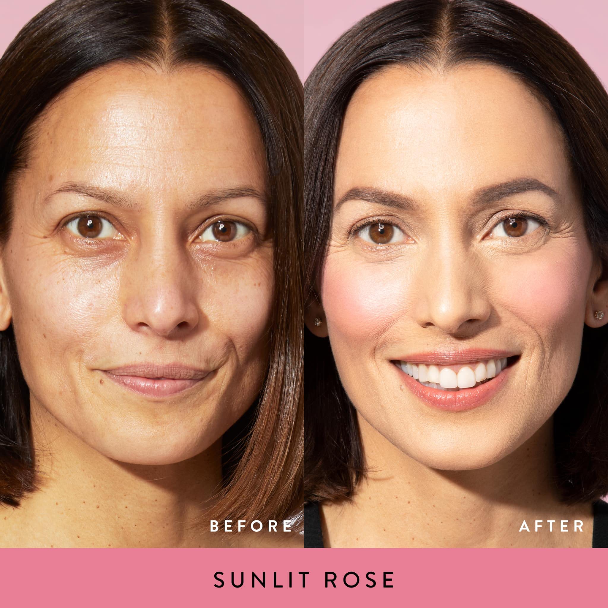 LAURA GELLER NEW YORK Baked Blush-n-Brighten Marbleized Blush for Cheeks - Sunlit Rose - Satin Finish - Buildable Color