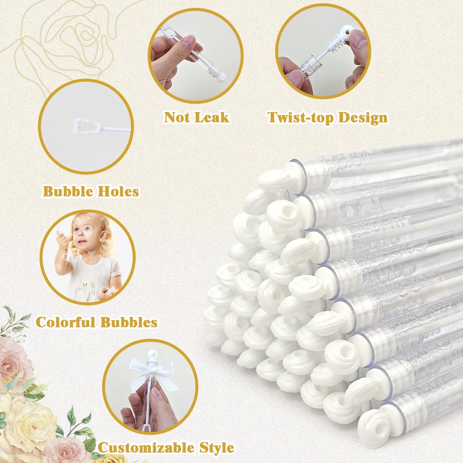 300 Count Bulk Mini Wedding Bubbles for Kids ＆ Guests, Wedding Send Off Reception Gift Ideas, Dance Floor Props Essentials, Party Favors Supplies Decorations for Engagement,Anniversaries,Celebration