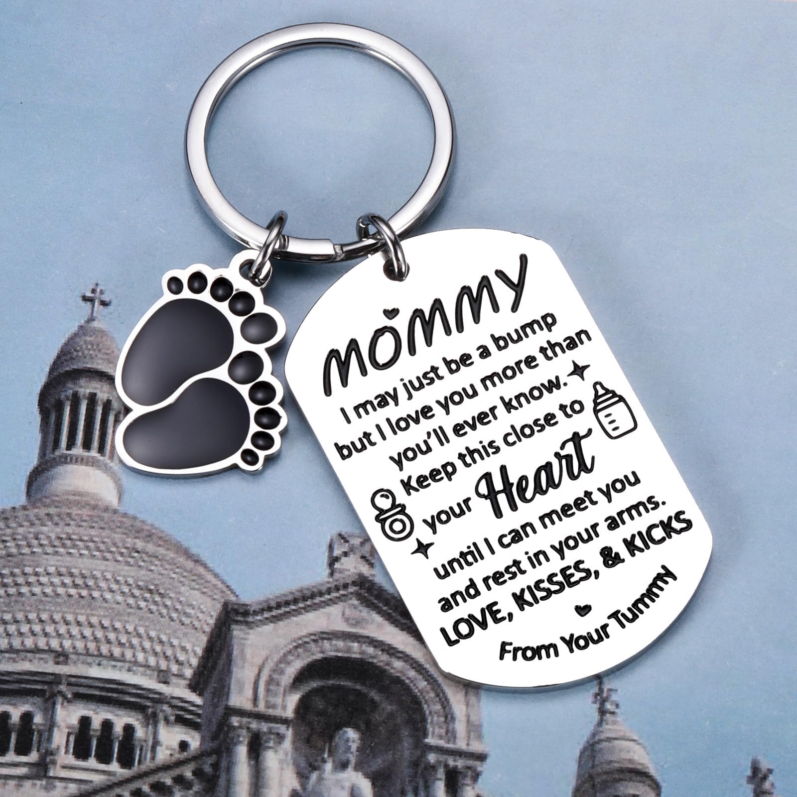 Mom to Be Gift, Pregnant Mommy Keychain for Women, First Time Moms Pregnancy Gift for Mothers Day Birthday Wedding Anniversary Christmas, Expecting Mom First Mothers Day Present