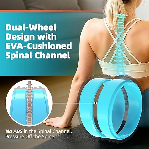 Miniatura 6 de Rodillo de espalda para aliviar el dolor de espalda y estiramiento, rodillo de masaje de tejido profundo soporta hasta 530 libras 529.1 lbs,