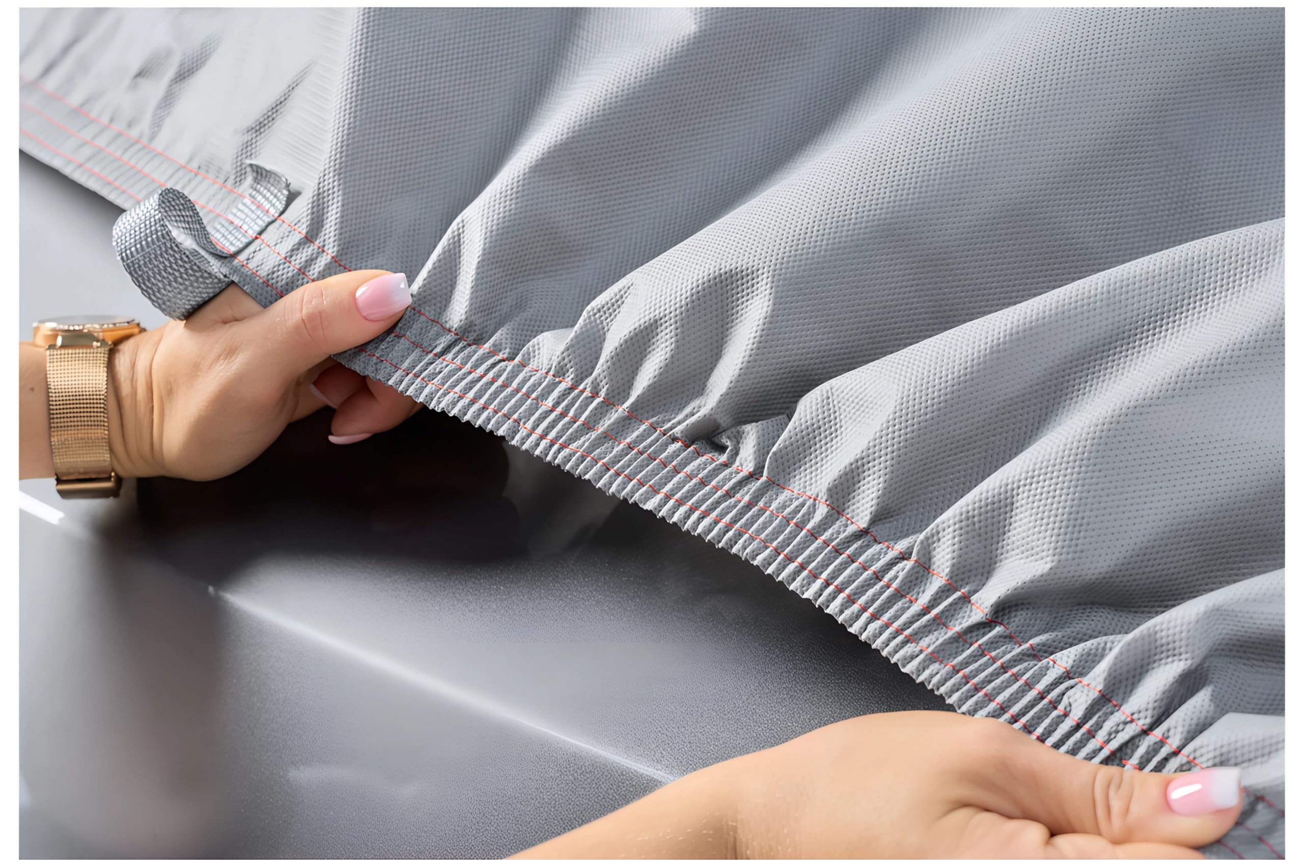 Bâche Anti-Grêle, Protection de Carrosserie Contre la Grêle et la Pollution, Filtre UV, Toute l'Année, Épaisseur 7 mm, 480-505 cm Combi