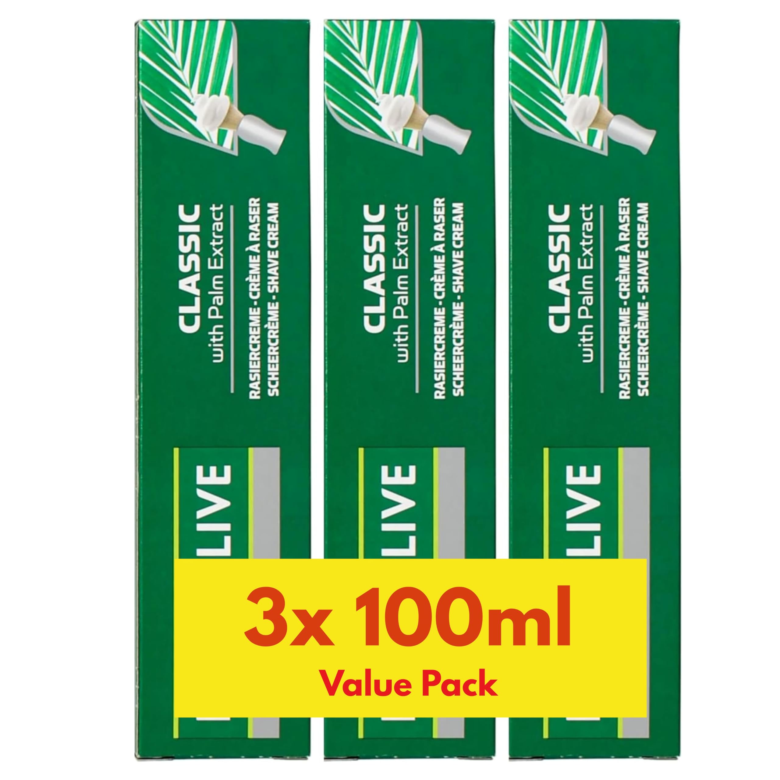 3 Pack - Palmolive Men's Shave Cream Bundle, Set of 3x 100ml.
