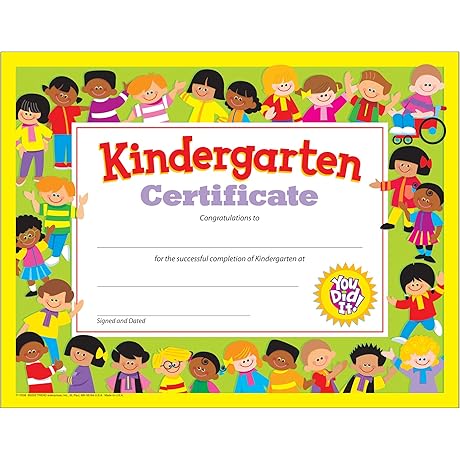 Celebrate Success with TREND Kindergarten Graduation Certificate