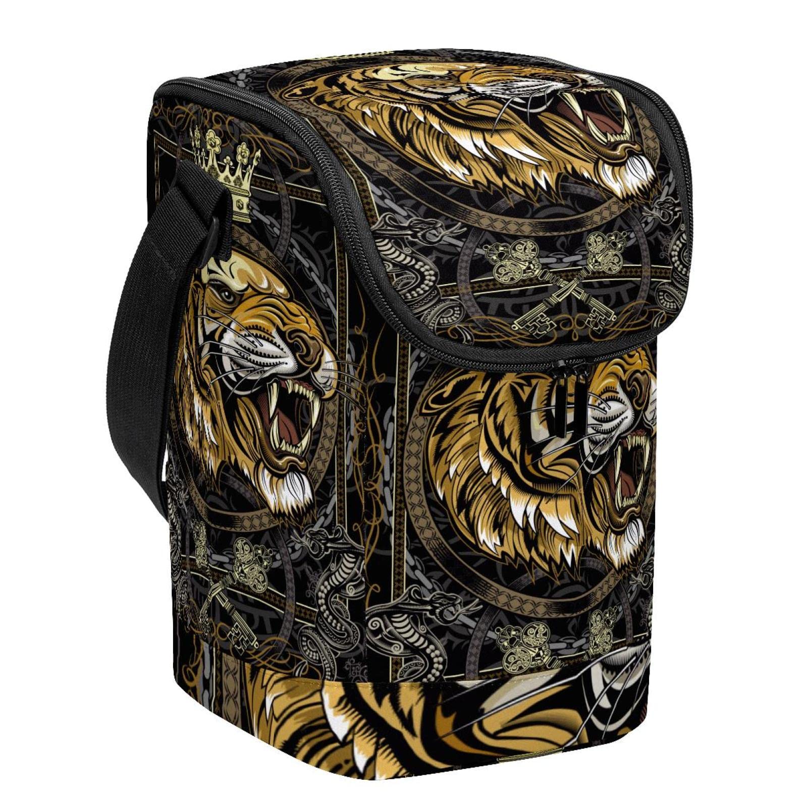 Bolsa de almuerzo de tigre con aislamiento térmico y asas reforzadas
