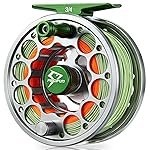 Piscifun Sword Fly Fishing Reel with Line, Pre-Loaded CNC Machined Aluminum Alloy, Light Weight and Corrosion Resistant Design, 3/4W Gunmetal