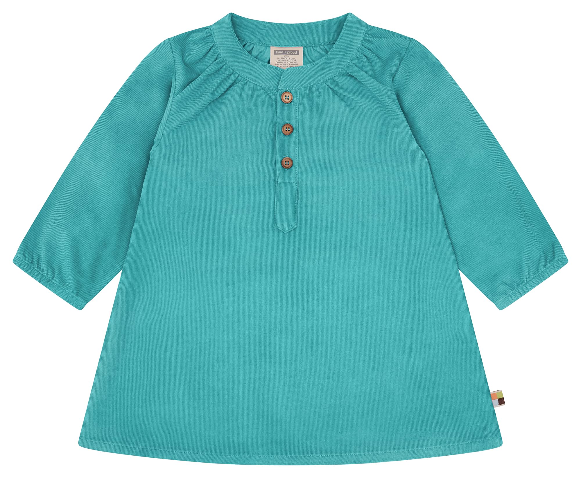 loud + proud Mädchen Cord, GOTS Zertifiziert Kinderkleid