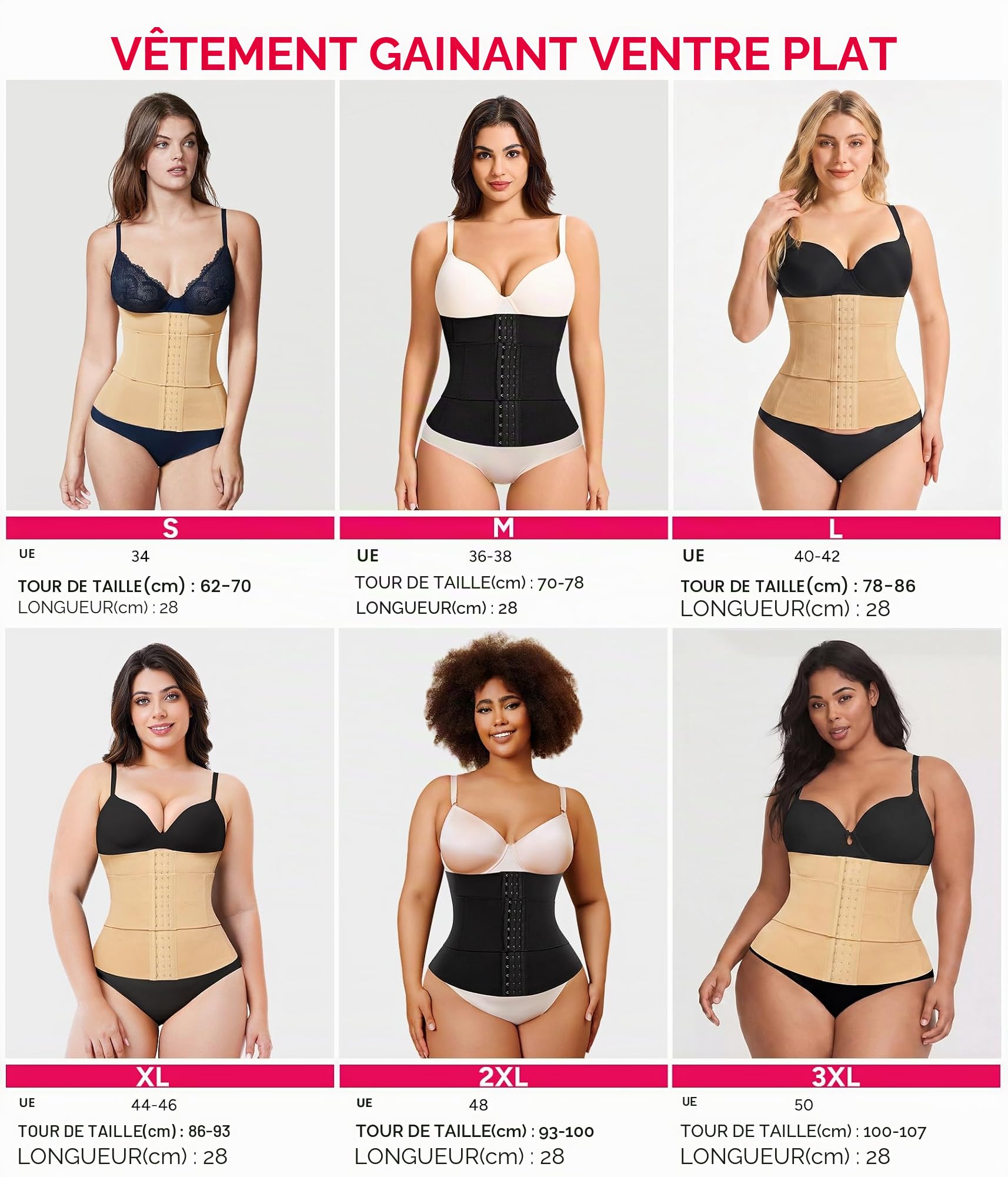 KUMAYES Gaine Amincissante Ventre Plat Femme Invisible Corset Minceur Ceinture Amincissante Waist Trainer Post Partum Serre Taille Body Sculptant Sport