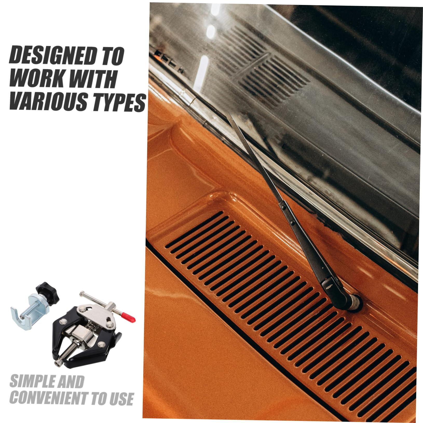 Estrattore per Braccio Tergicristallo Strumento di Rimozione del Braccio Tergicristallo Piccolo Estrattore per Cuscinetti Strumento di Riparazione per Accessori Auto 2 Pezzi