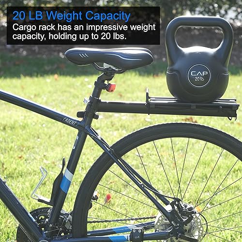 Miniatura 3 de Lumintrail Portaequipajes de bicicleta con capacidad de peso de 20 libras para bolsas de maletero y asa de liberación rápida