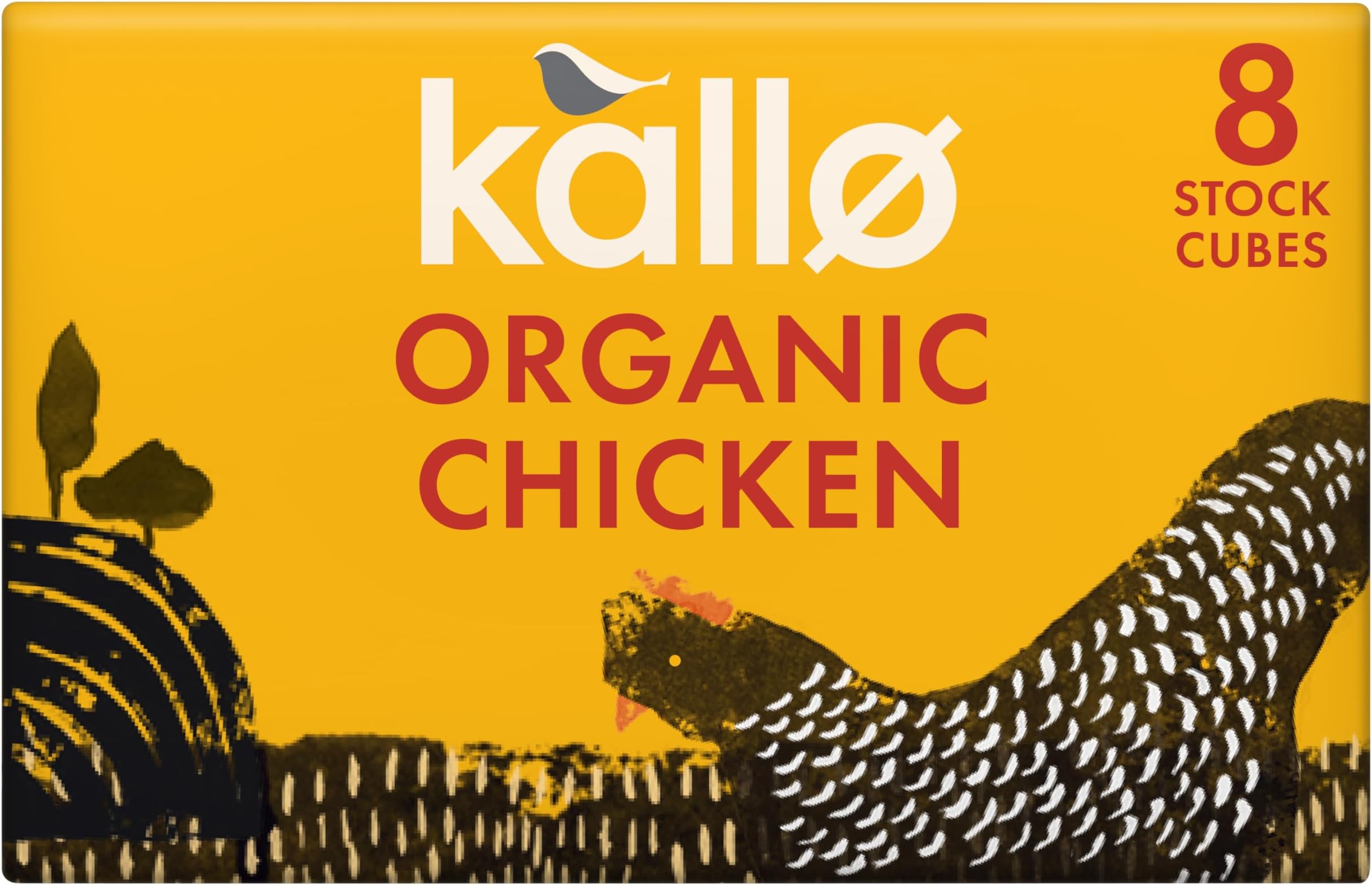 Organic Chicken Stock Cubes, Gluten Free & Coeliac Friendly with No Artificial Colours, 12 x 88g