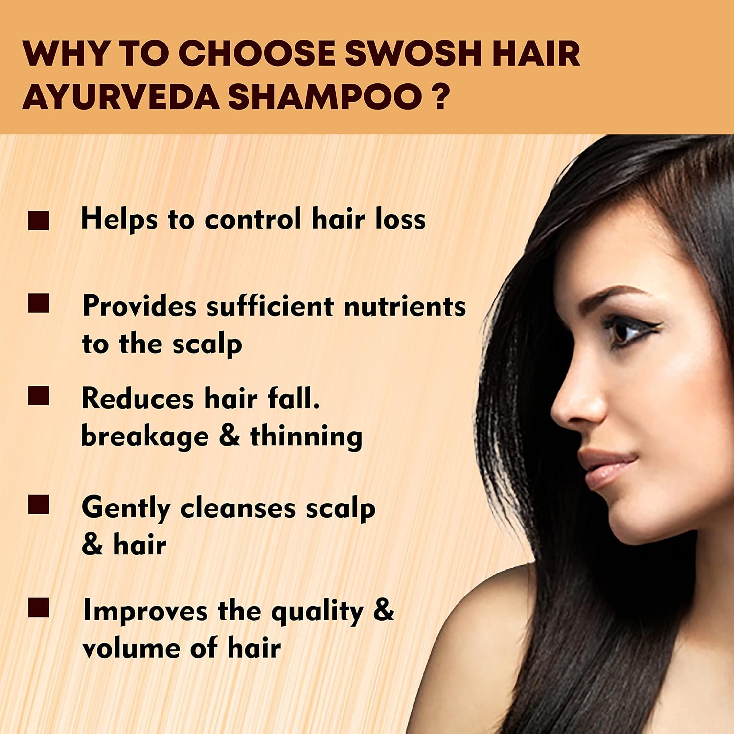 SWOSH Ayurvedic Shampoo for Hair Fall Control and Hair Growth Made With Goodness Of Amla, Onion, Brami, Alove vera - Image 4