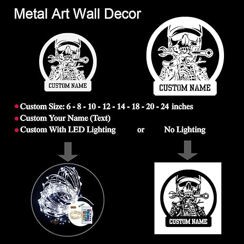 Miniatura 9 de Radio de jamón personalizado Arte de pared de metal Luz LED personalizada Amateur Radio Nombre Signo Decoración del hogar Operador de radio Radio