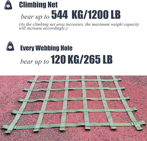 Miniatura 3 de Red de carga para adultos, juego de columpios, parque infantil, casa del árbol, escalera de cuerda para interiores y exteriores, red de seguridad,