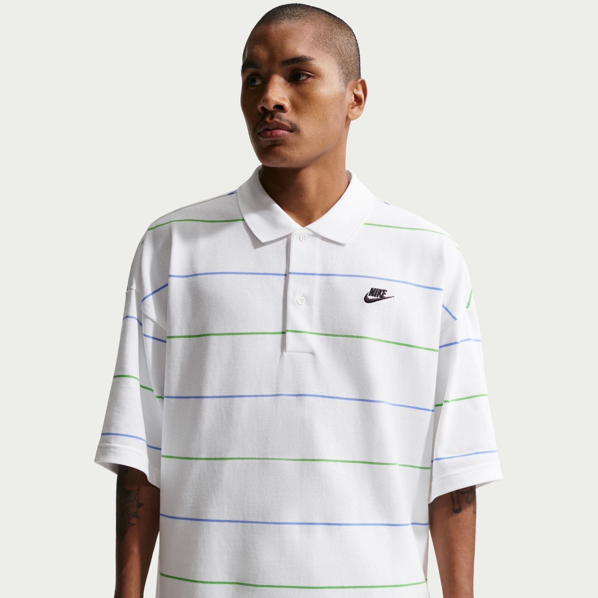 Nike Nike Sportswear Club Polo Oversize A Rayas - Hombre Polo Oversize Hombre