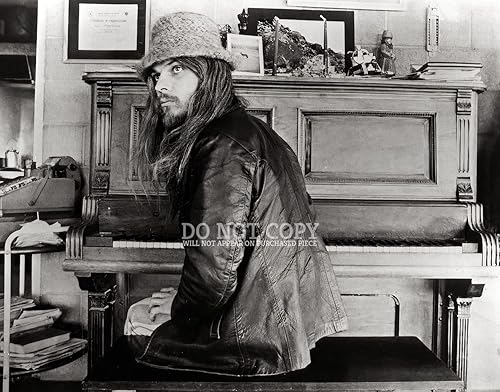 Fotografía de Leon Russell de 8 x 10 pulgadas, magnífico retrato de 1970, leyenda de la música americana, piano de rock and roll, imagen