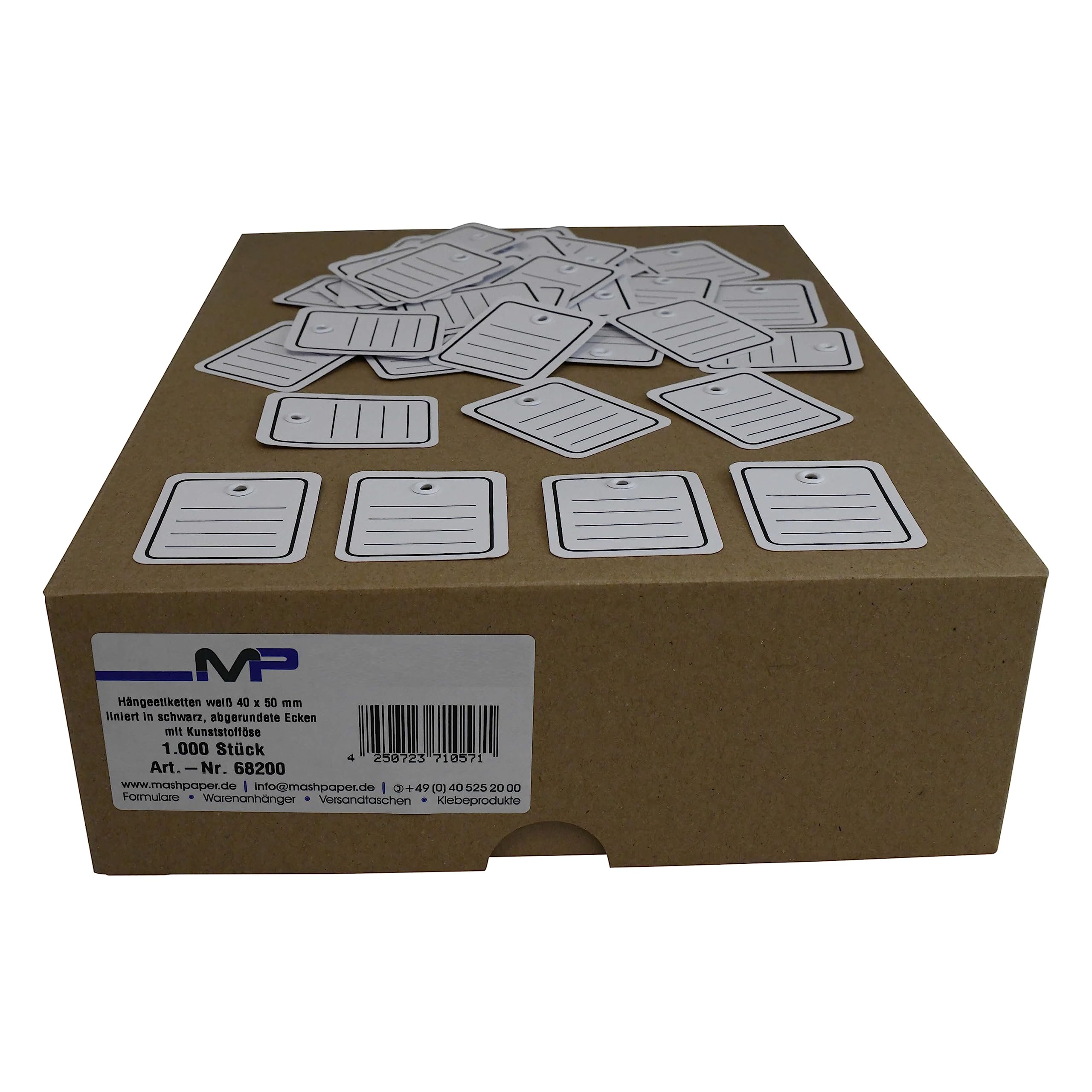 1000 etichette da appendere 68200, in cartone, 40 x 50 mm