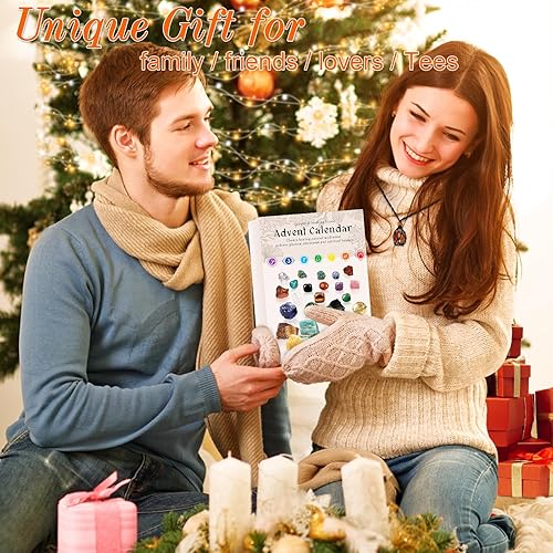 Miniatura 6 de Calendario de Adviento 2023 con cristales para adultos, cristales de chakra y piedras curativas de 24 días, calendario de cuenta regresiva de