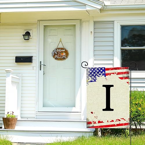Miniatura 3 de Bandera patriótica para el jardín del 4 de julio, decoración de patio al aire libre, 12 x 18 pulgadas, bandera conmemorativa de doble cara para el