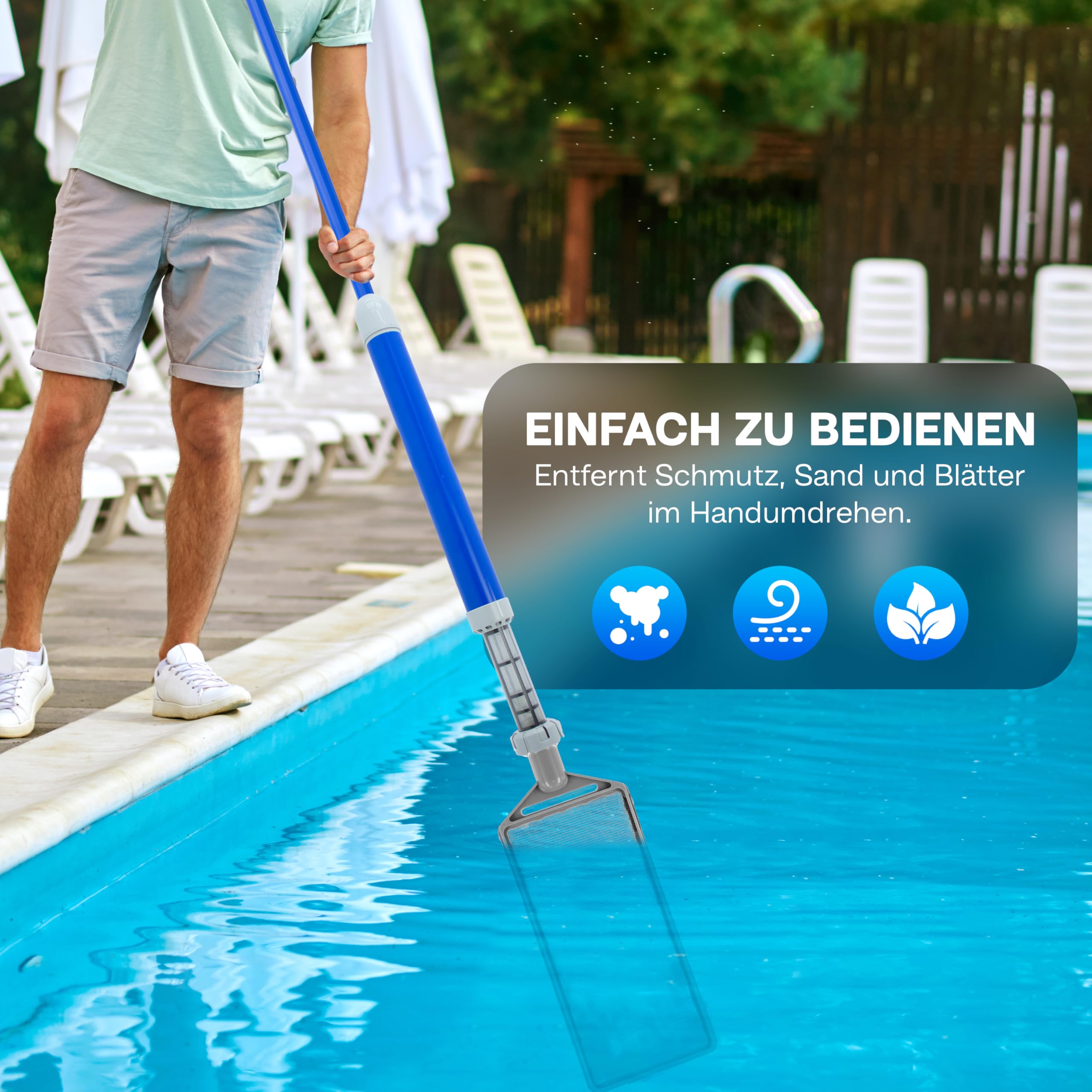 Manueller Schmutzsauger für Schwimmbad-, Whirlpool Oberfläche und Boden durch Vakuumtechnik
