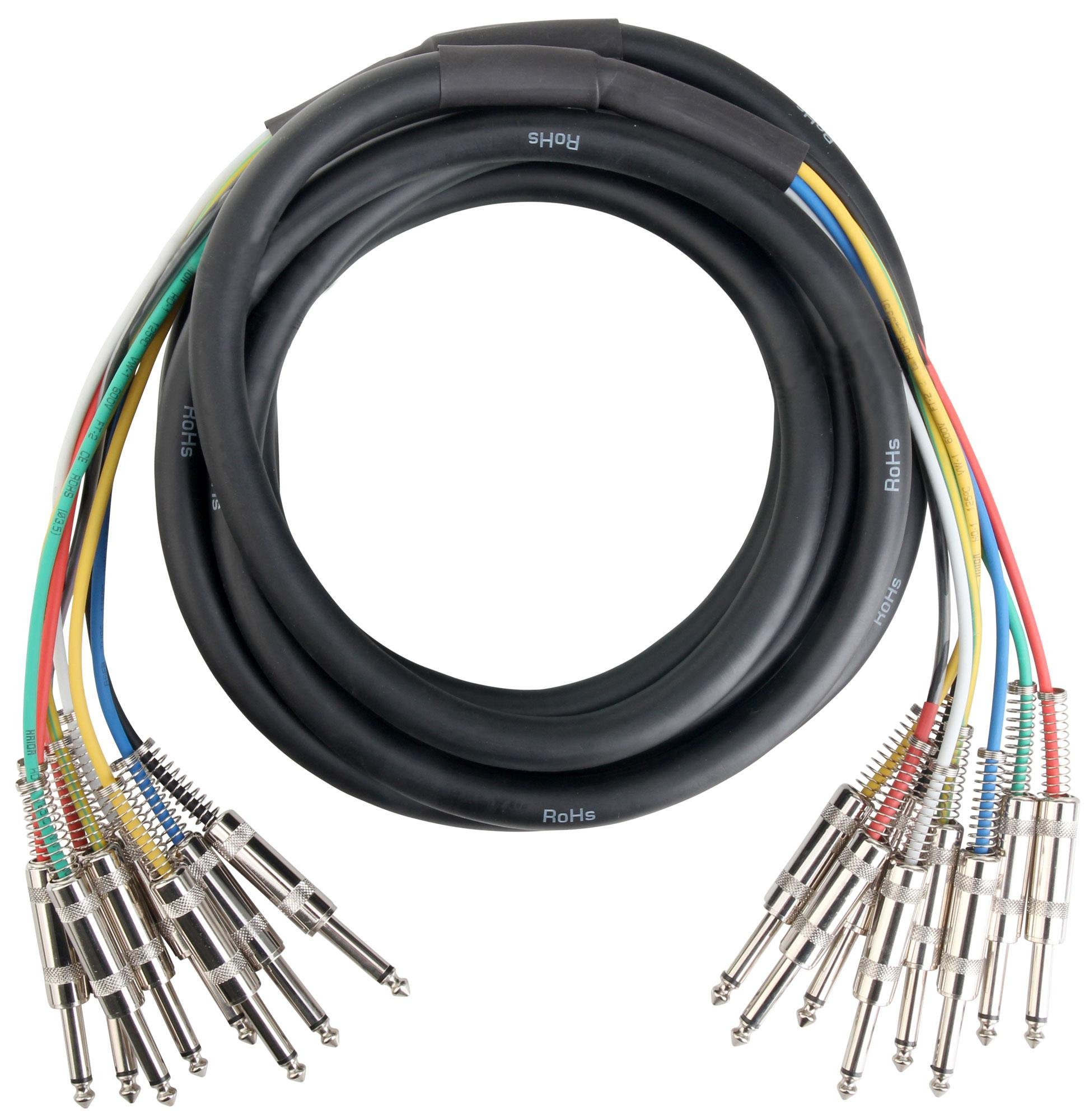 Pronomic Stage MJJ8-6 Cavo Multicore 8 x 6,3 mm jack mono 6 m