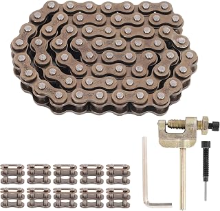 25H Chain 62 Links Timing Starter Chain Fits 50cc 70cc 90cc 110cc 125cc ATV | for 4-Stroke Chinese ATV Quad Go Kart Dirt Bike for TaoTao Kazuma Coolster Lifan Apollo Vitacci Ice Bear Sunl Mountopz Baja