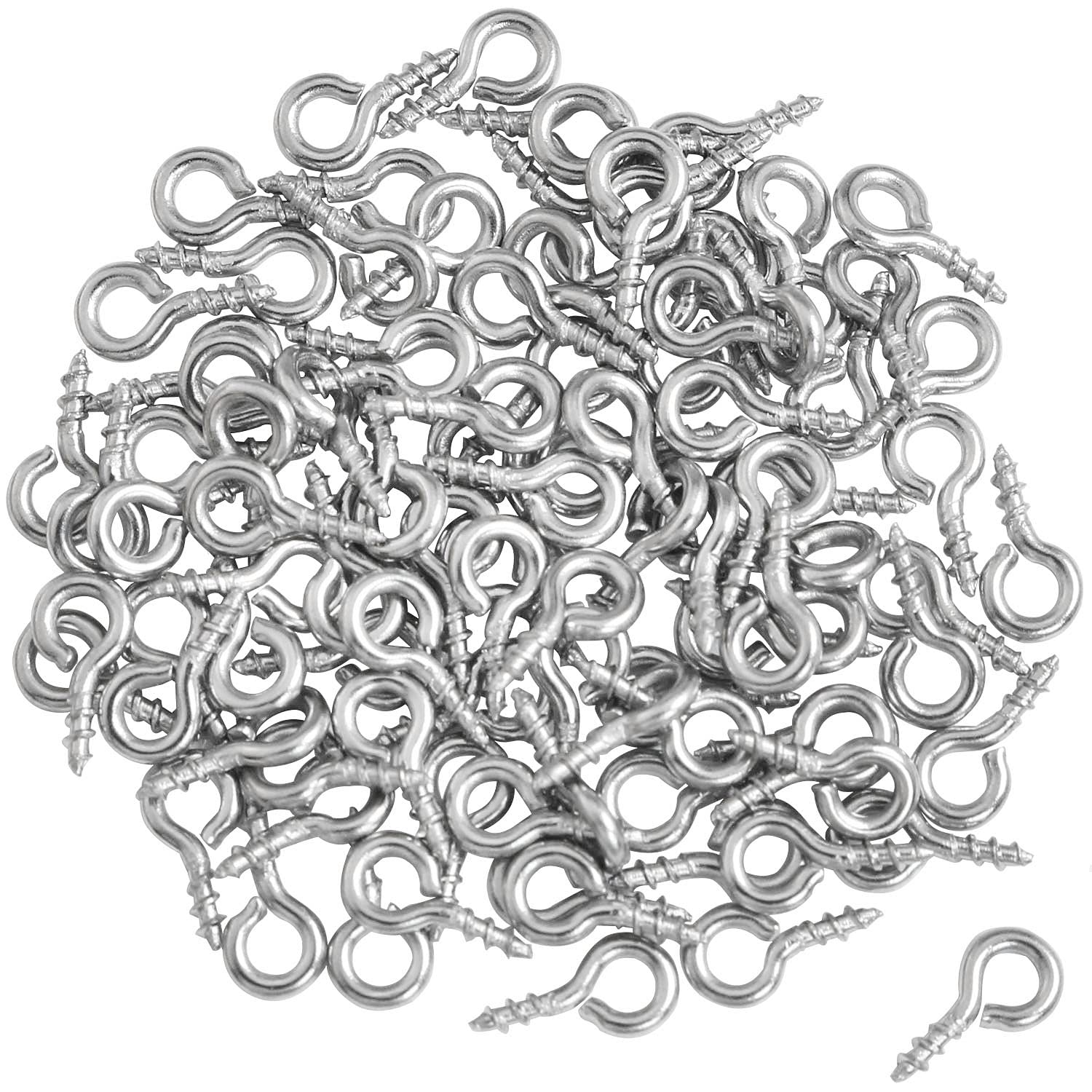 Small Screw Eye Pin LUORNG 200PCS 1x4x8mm Stainless Steel