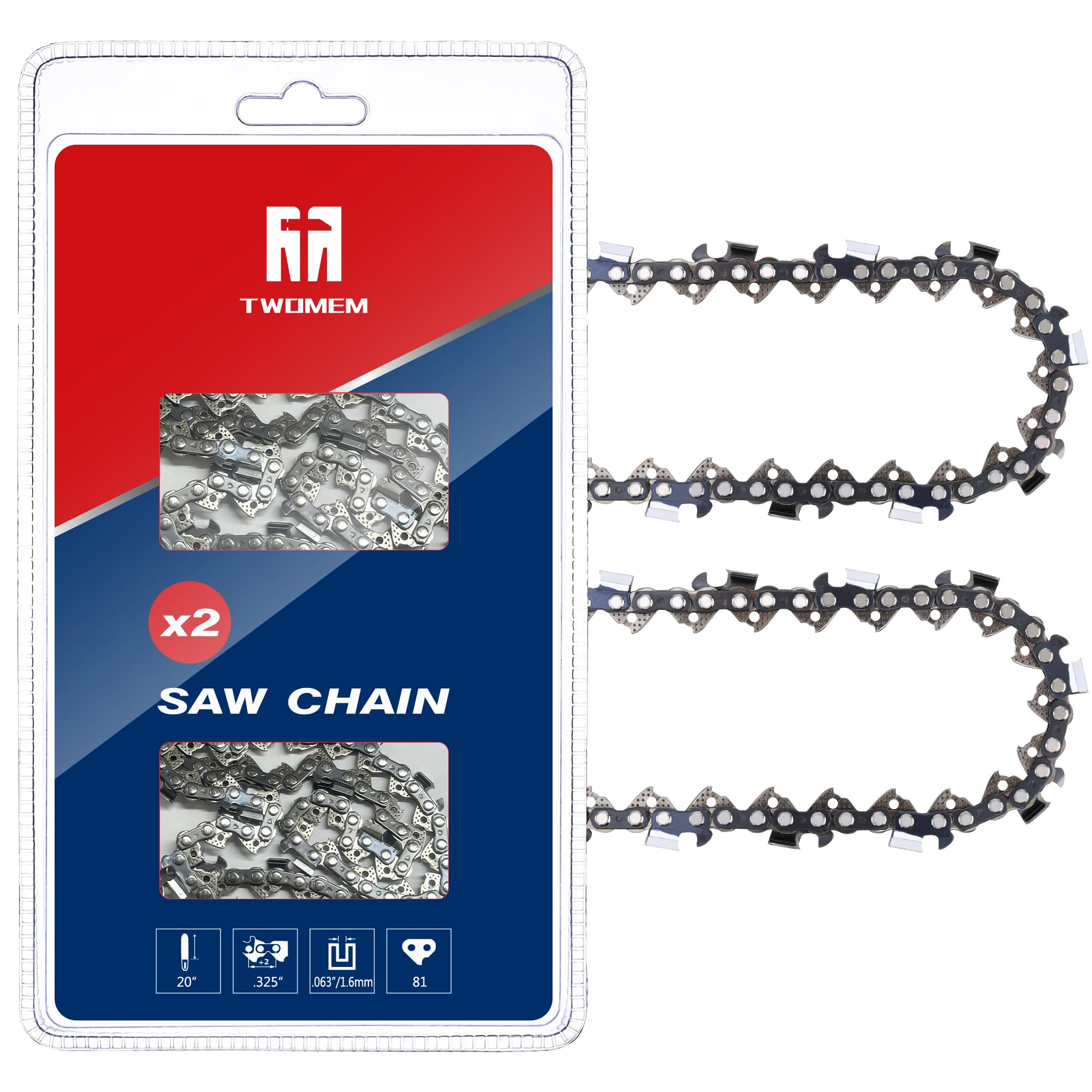 Amazon.com: 20 Inch Chainsaw Chains 81 Drive Links .325
