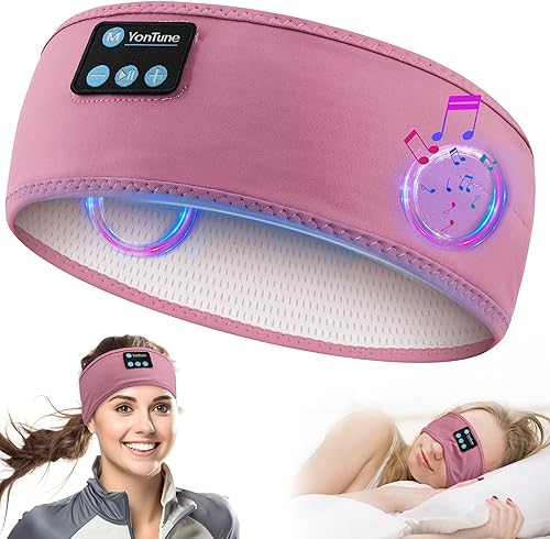 Auriculares para dormir con Bluetooth, inalámbricos suaves con ruido blanco y altavoces ultrafinos, perfectos para dormir de lado, correr, entrenar,