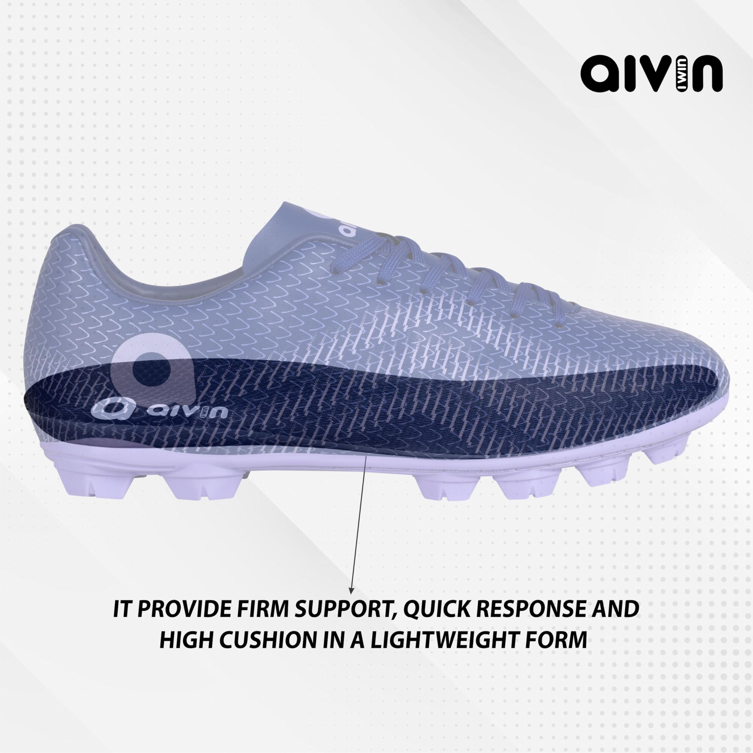 Aivin Rattle Snake Football Stud | Lightweight Comfort & Maximum Grip | Best for Competitive Soccer Players | Sports Cleats | Football Footwear (Blue, UK Footwear Size System, Adult, Men, Numeric, Medium, 11) 3