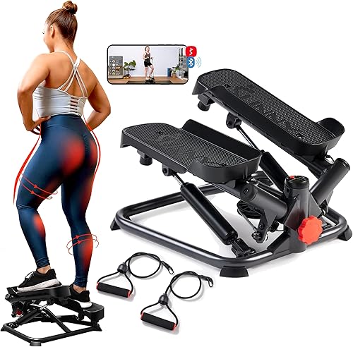 Vista 19 de Sunny Health & Fitness Mini Steppers for Exercise at Home, Stair Step Workout Machine, Full Body Cardio Equipment, with Optional Free SunnyFit App