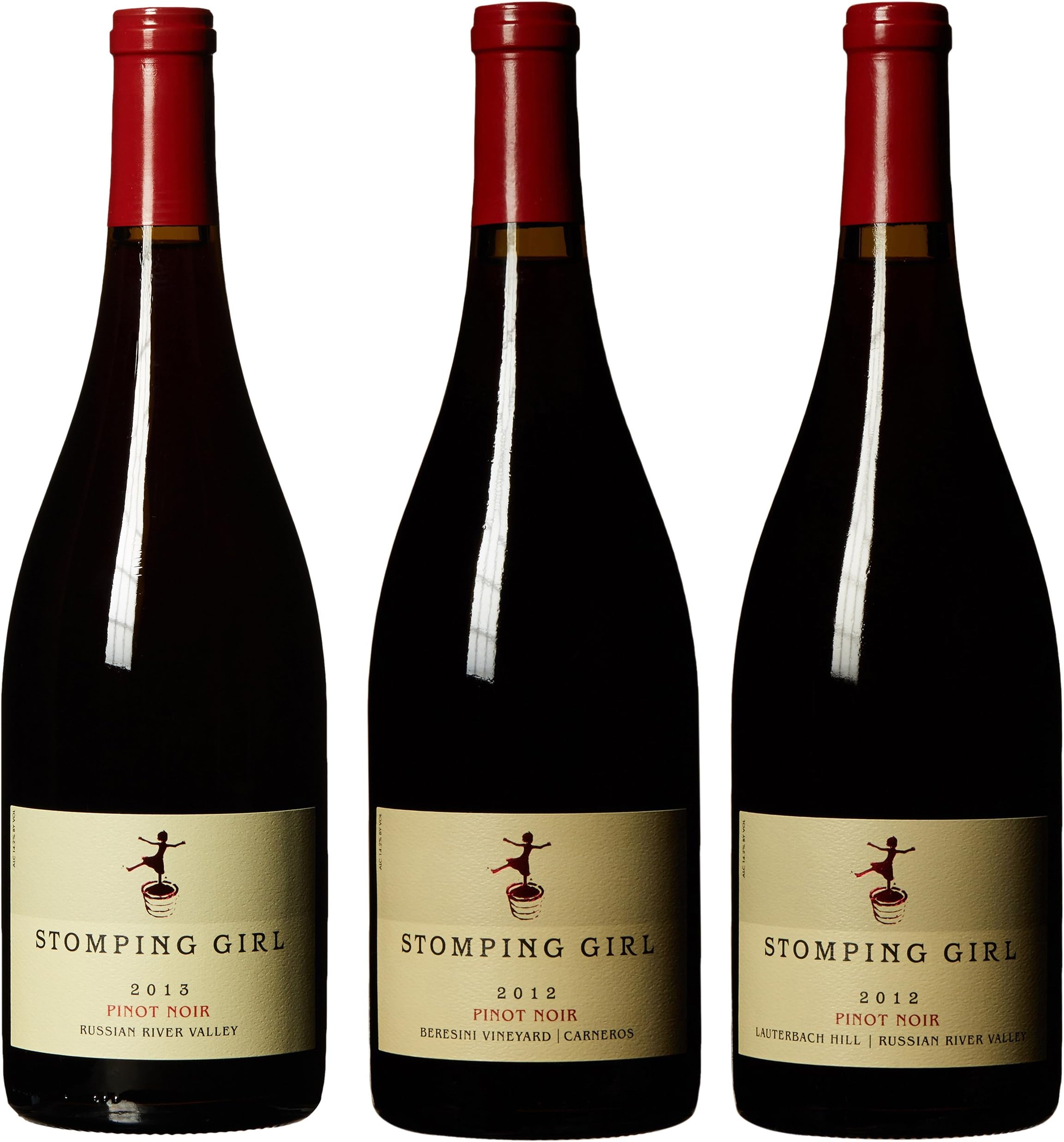 Stomping Girl Pinot Noir Sampler Mixed Pack Wine, 3 x 750 mL