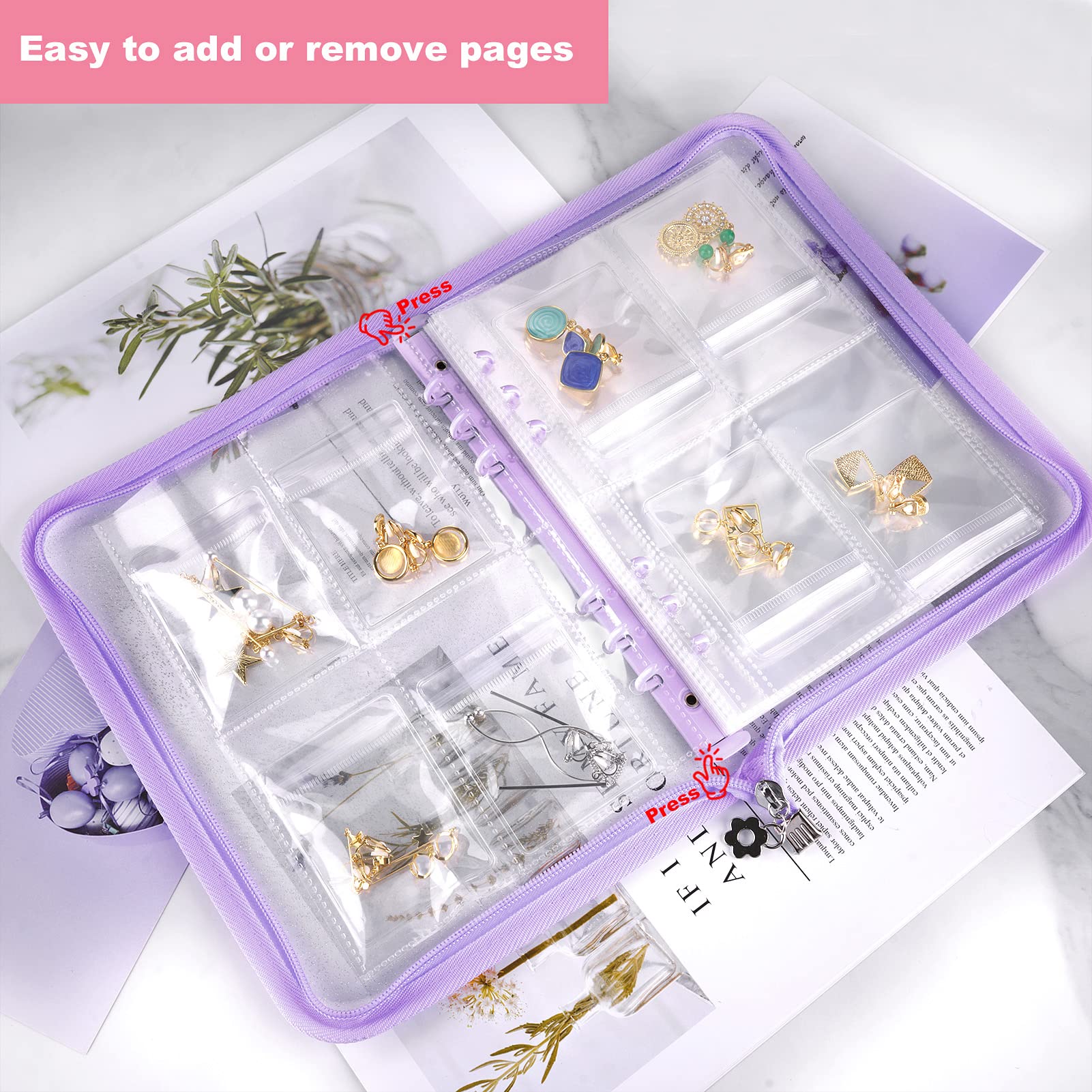 Organiseur De Voyage Transparent Pour Boucles D'oreilles