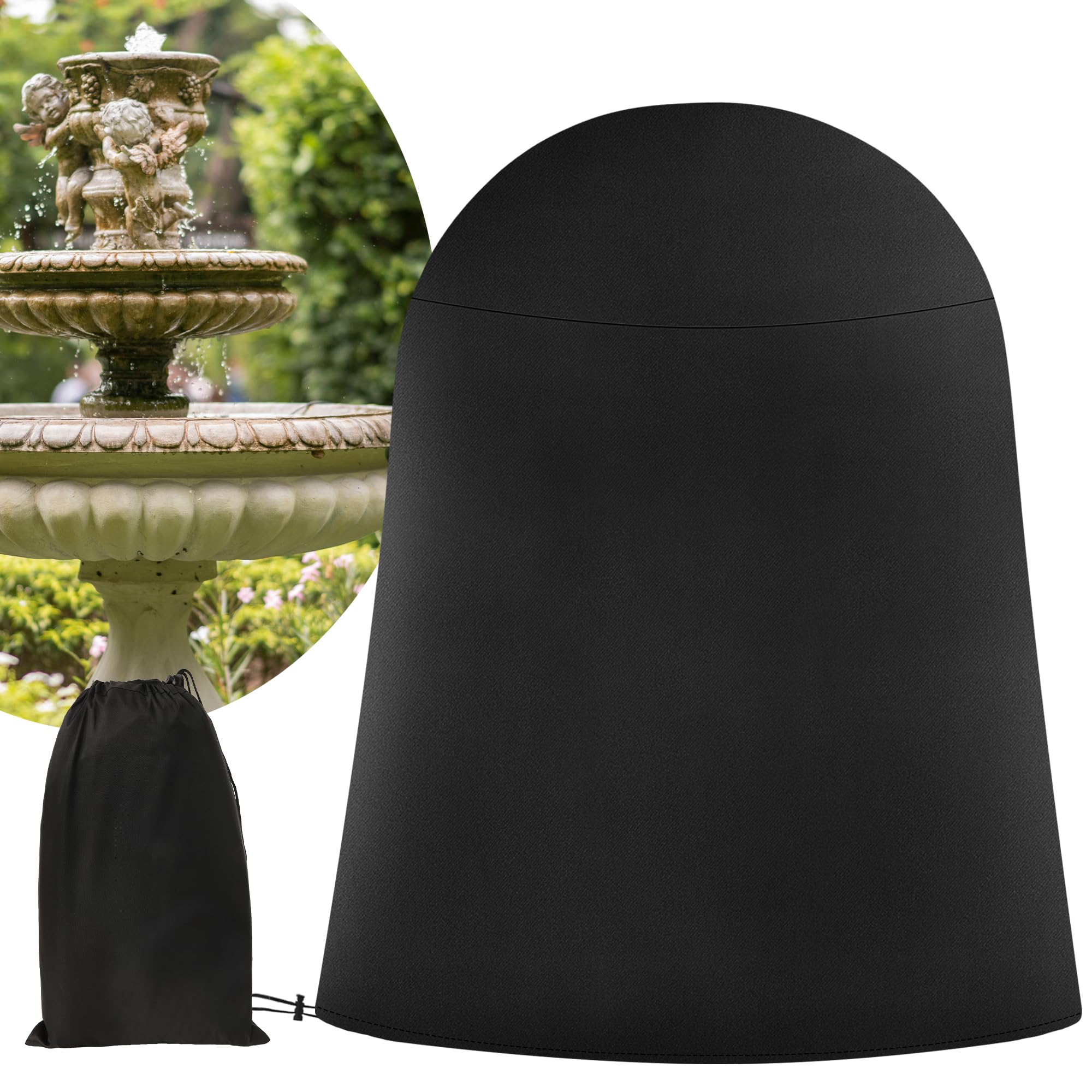 Housse de fontaine à eau hivernale pour protéger votre jardin des intempéries