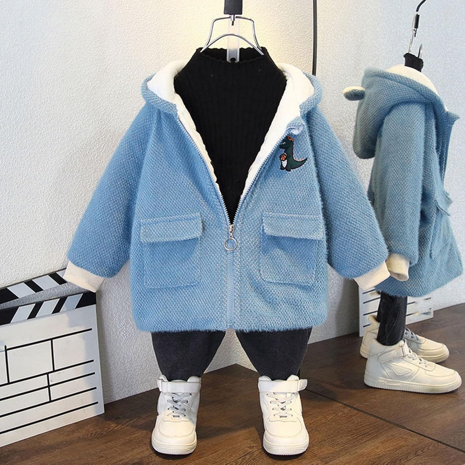 [Yidaify] ジャケット キッズ 女の子 アウター もこもこ フリースジャケット 防風 暖かい 防寒着 冬服 柔らかい 子供服