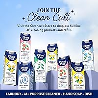 Vista 8 de Cleancult Repuesto líquido de jabón para platos (32 onzas, 1 paquete), poder de limpieza a base de plantas, jabón para platos que corta la grasa