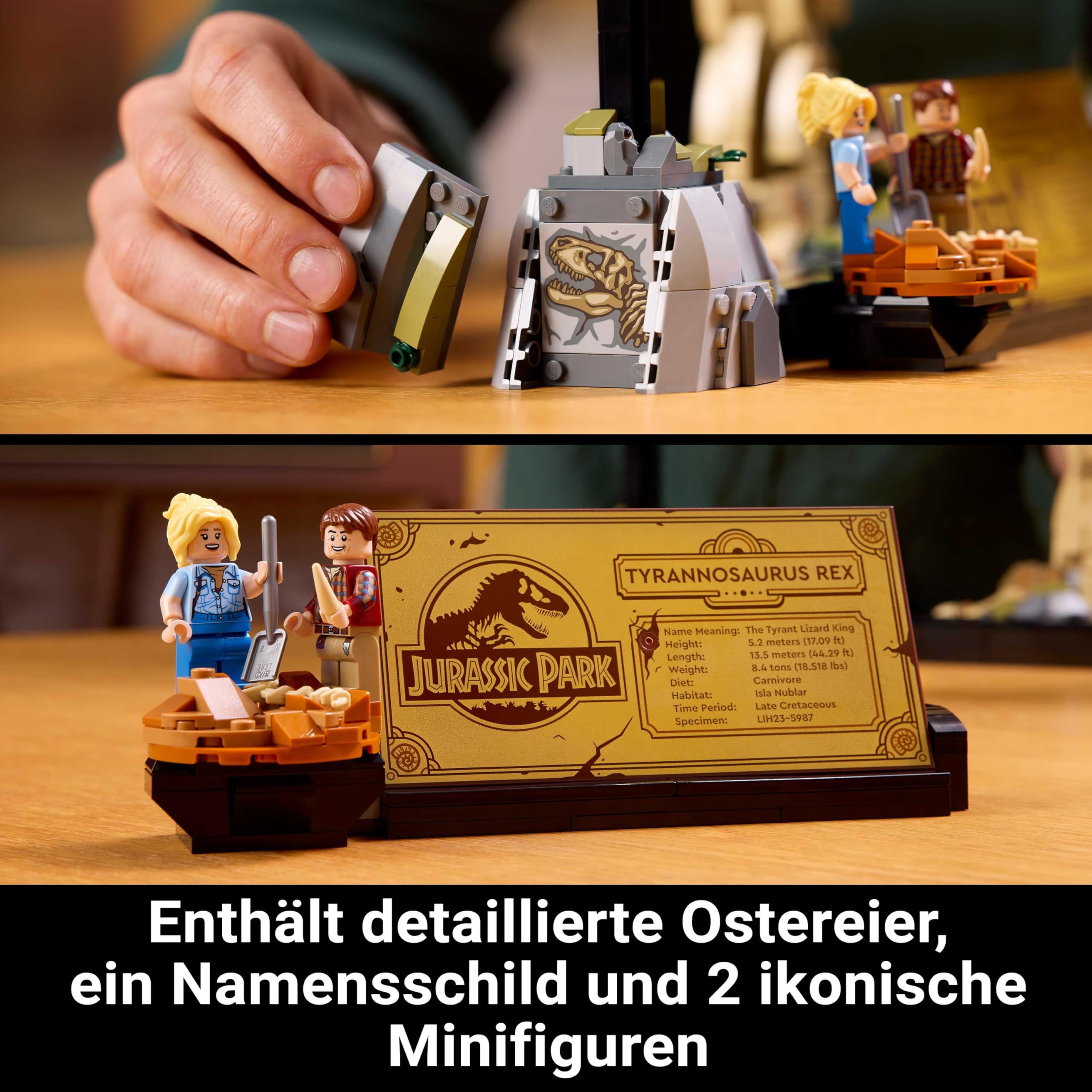 LEGO Tyrannosaurus Rex: Dinosaurier-Fossilien - LEGO T Rex Skelett Groß 76968, Modell im Maßstab 1:12 für Erwachsene, Dino Skelett Groß