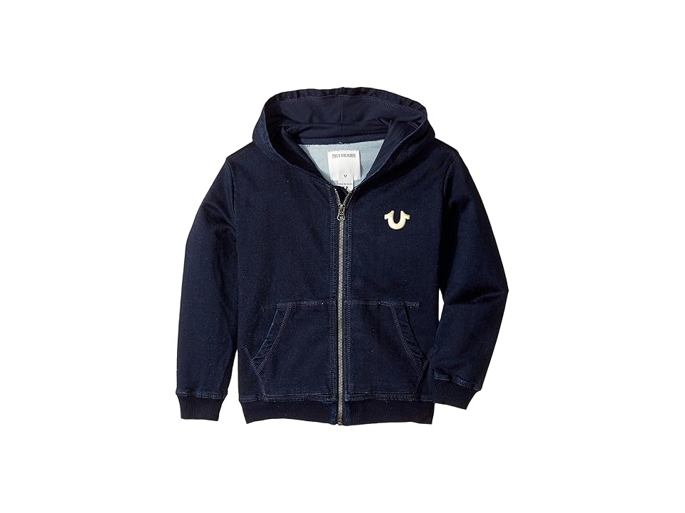 

True Religion Kids French Terry Hoodie (Toddler/Little Kids) (Indigo) Boy's Sweatshirt