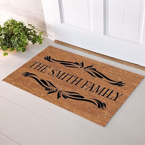 Miniatura 2 de Tapete personalizado para puerta con nombre de la familia, diseño personalizado, tapete de bienvenida para puerta delantera, tapete de entrada para